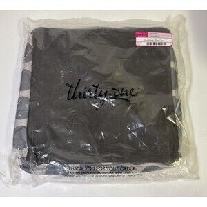 NEW Thirty One Square Utility Tote 074A Grey Mod Dot